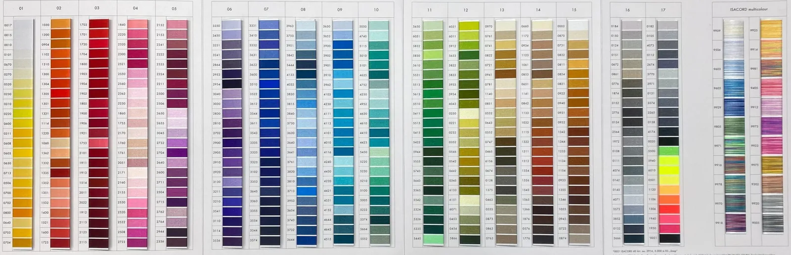 Cartella Colore Isacord 40